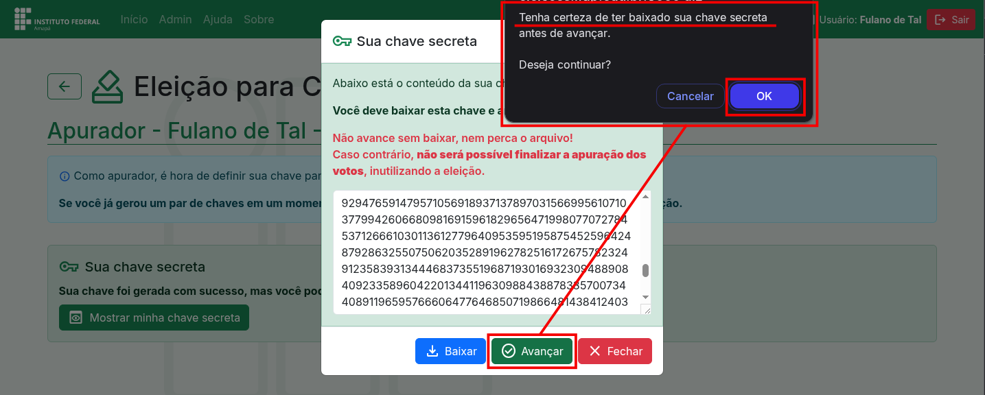 tela configuração de chave modal avançar.png